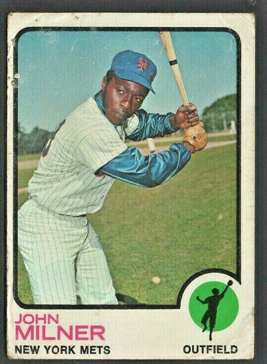 New York Mets John Milner 1973 Topps Baseball Card #4  !