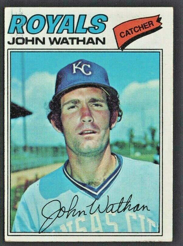 Kansas City Royals John Wathan Rookie Card RC 1977 Topps Baseball Card #218