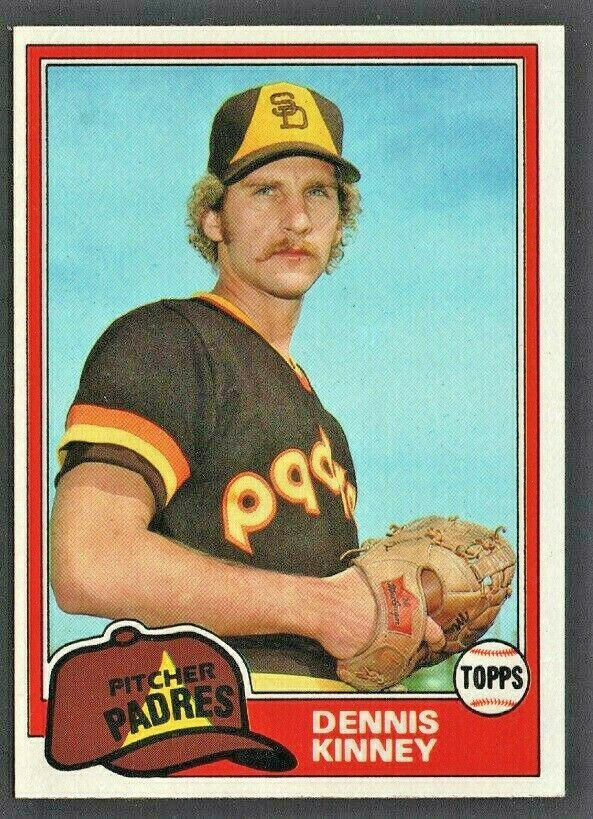 San Diego Padres Dennis Kinney 1981 Topps Baseball Card 599 nr mt