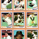 1978 Topps San Francisco Giants Team Lot 19 diff Willie McCovey Bill Madlock !