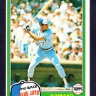 Toronto Blue Jays Damaso Garcia 1981 Topps Baseball Card #488 nr mt