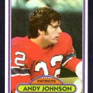 New England Patriots Andy Johnson 1980 Topps Football Card # 372
