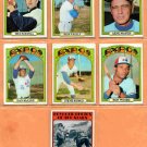 1972 Topps Montreal Expos Team Lot 7 diff Mike Marshall Ron Fairly Gene Mauch !