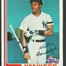 New York Yankees Willie Randolph 1982 Topps Baseball card # 569 nr mt