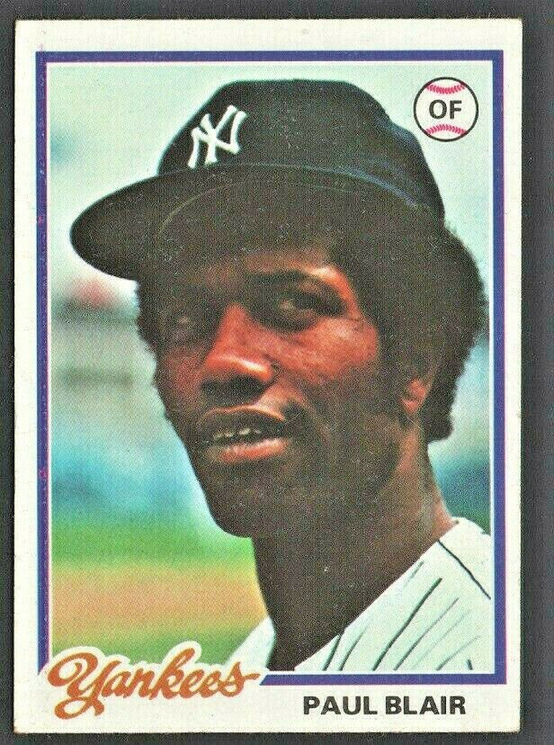 New York Yankees Paul Blair 1978 Topps Baseball Card #114
