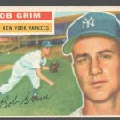 New York Yankees Bob Grim 1956 Topps # 52 Ex