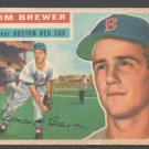 Boston Red Sox Tom Brewer 1956 Topps #34 White Back Variation !