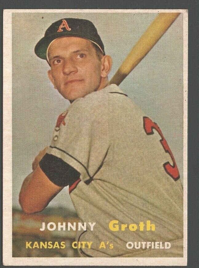 Kansas City Athletics Johnny Groth 1957 Topps #360  !