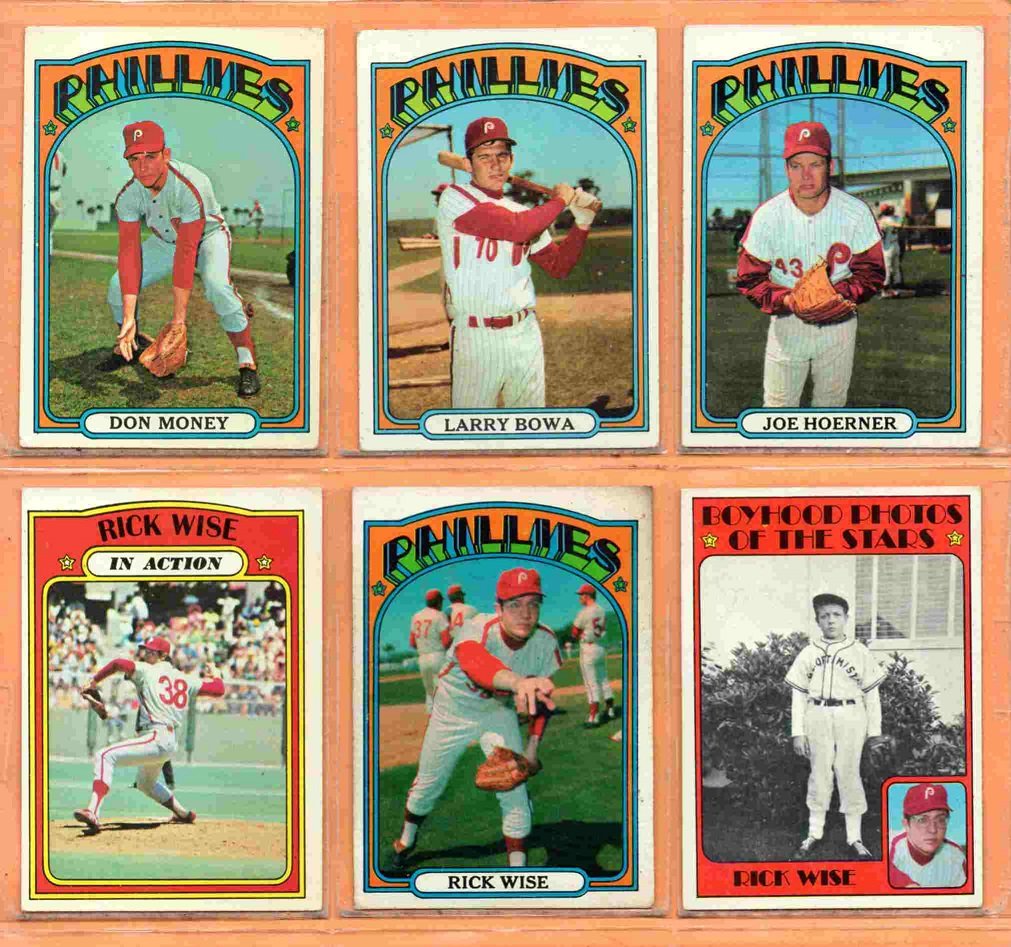 1971 1972 Topps Philadelphia Phillies Team Lot 30 diff Larry Bowa Don Money Rick Wise !