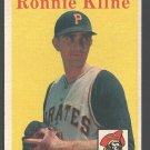 Pittsburgh Pirates Ronnie Kline 1958 Topps #82 ex mt  !