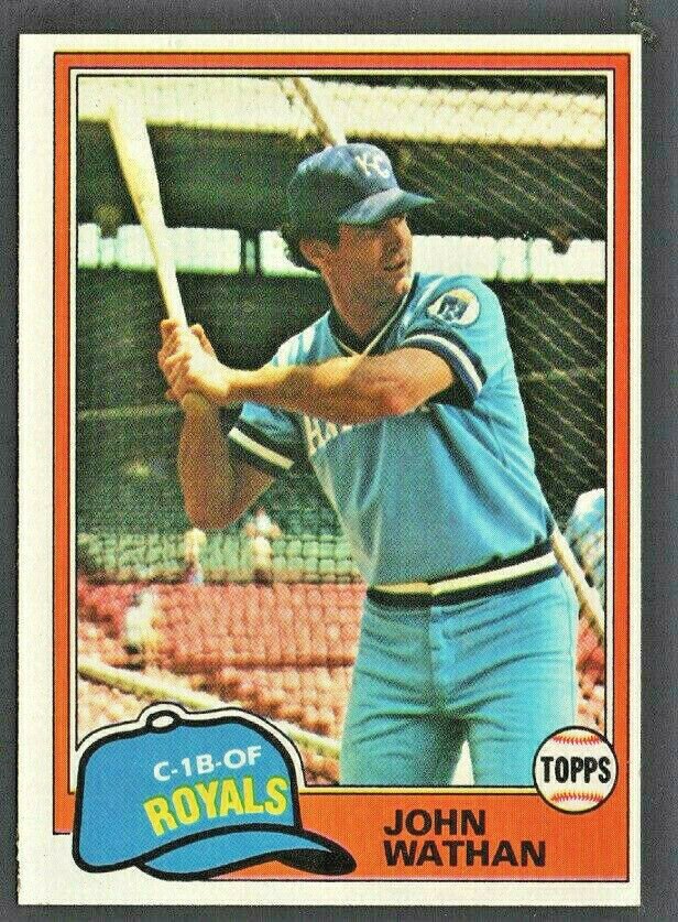 Kansas City Royals John Wathan 1981 Topps Baseball Card # 157 nr mt !