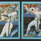 1988 Topps Box Cards New York Mets Darryl Strawberry #L Howard Johnson #K