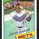 New York Mets Elliott Maddox 1980 Topps Baseball Card # 707 Nr Mt