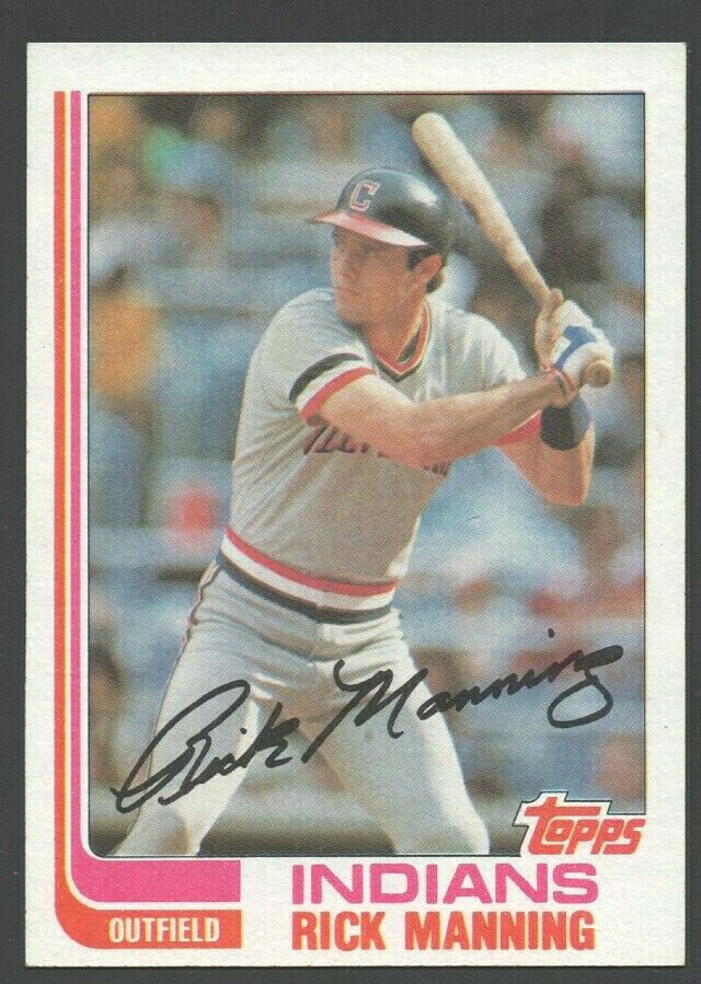 Cleveland Indians Rick Manning 1982 Topps Baseball Card 202 nr mt