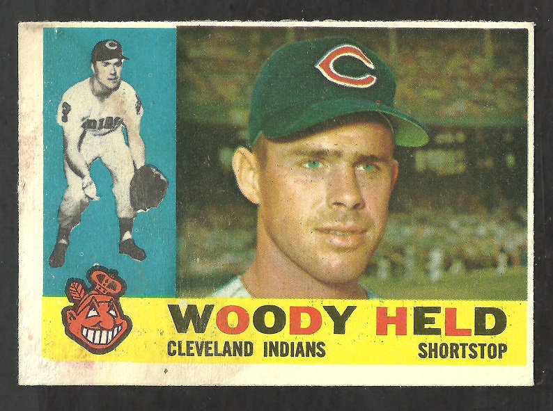 Cleveland Indians Woody Held 1960 Topps Baseball Card # 178