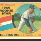 1960 Topps Baseball Card # 128 Los Angeles Dodgers Bill Harris Sport Magazine Rookie Star