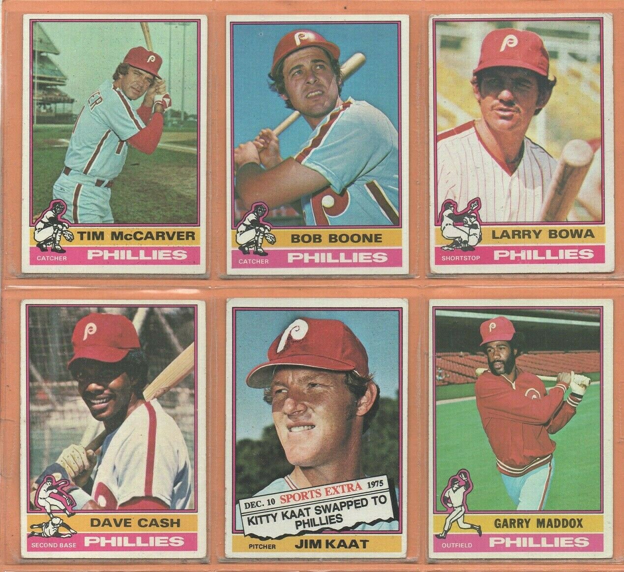 1976 Topps Philadelphia Phillies Team Lot 15 diff Larry Bowa Tim McCarver Bob Boone Garry Maddox !