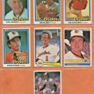 1981 82 84 85 Donruss Baltimore Orioles Team Lot Team Set Jim Palmer Earl Weaver
