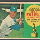 1960 Topps Baseball Card # 321 Los Angeles Dodgers Ron Fairly All Star Rookie