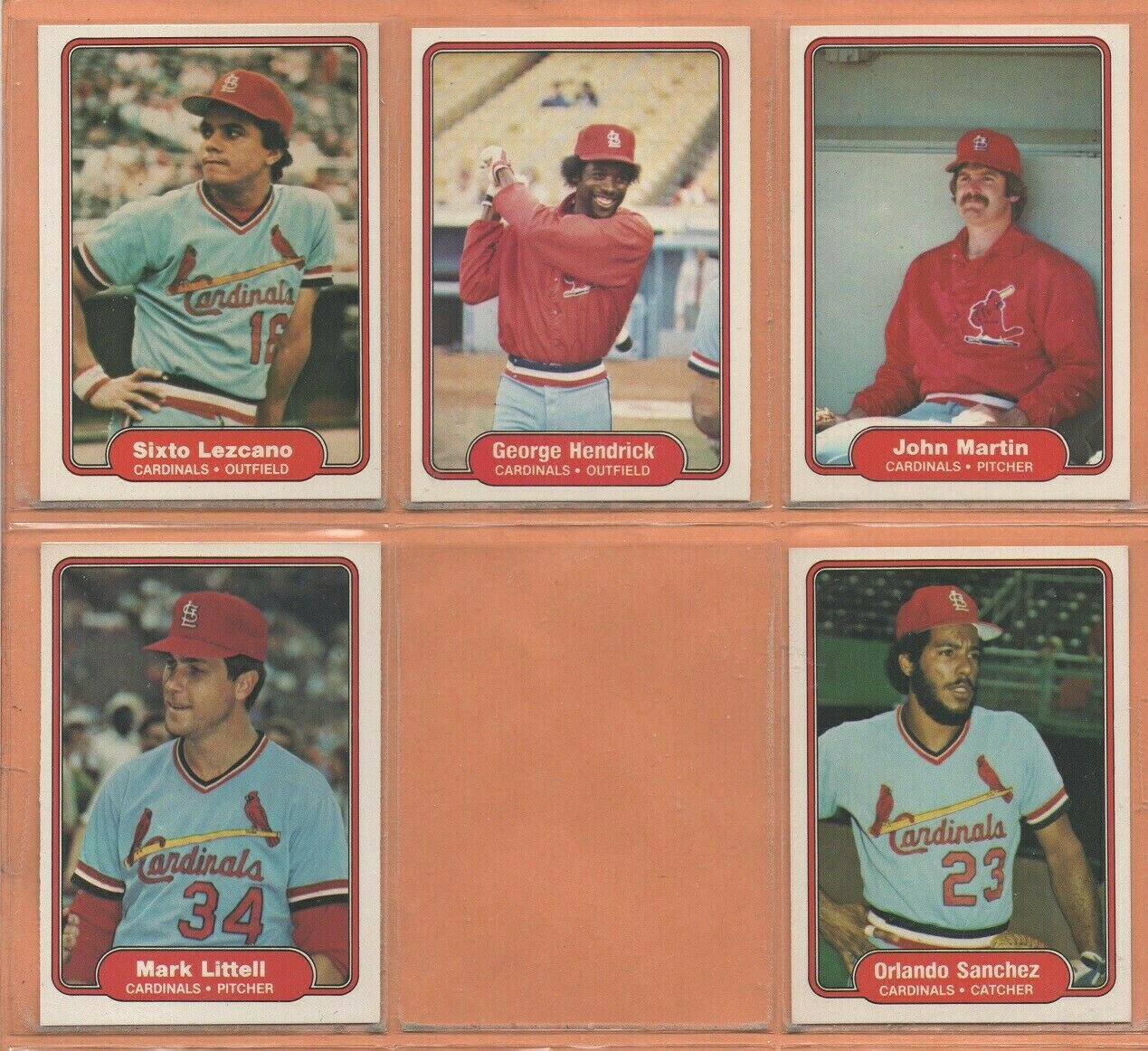 1982 1983 1984 Fleer St Louis Cardinals Team Lot 25 Keith Hernandez George Hendrick Bruce Sutter !