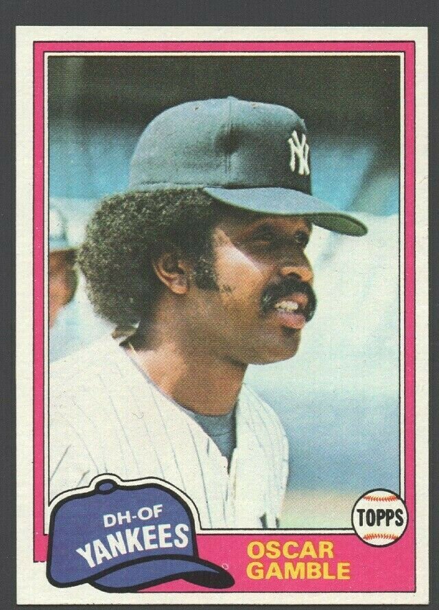 New York Yankees Oscar Gamble 1981 Topps Baseball Card #139 nr mt !