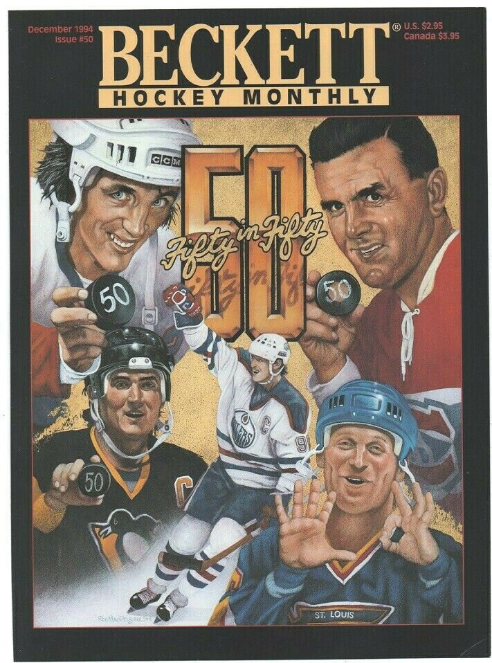 The 50 In 50 Club 1994 Pinup Photo 8x10 Hull Wayne Gretzky Richard Lemieux Bossy
