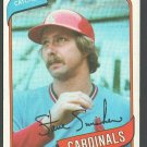 St Louis Cardinals Steve Swisher 1980 Topps Baseball Card 163 nr mt