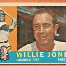 1960 Topps Baseball Card # 289 Cincinnati Reds Willie Jones