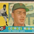 1960 Topps Baseball Card # 479 San Francisco Giants Georges Maranda  !