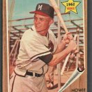 1962 Topps Baseball Card # 76 Milwaukee Braves Howie Bedell  !