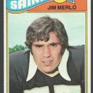 New Orleans Saints Jim Merlot 1977 Topps Football Card # 158 ex   !