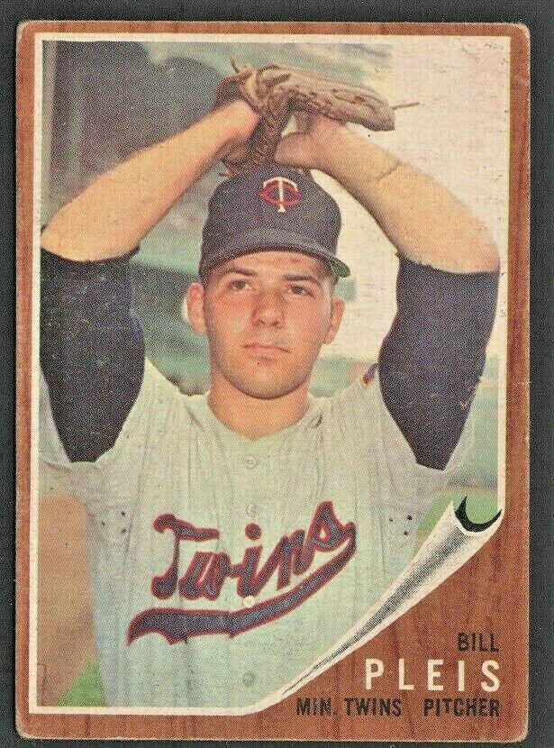 Minnesota Twins Bill Pleis 1962 Topps Baseball Card 124