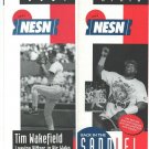 1996 Boston Red Sox Mo Vaughn Tim Wakefield NESN Ad Brochures Schedule