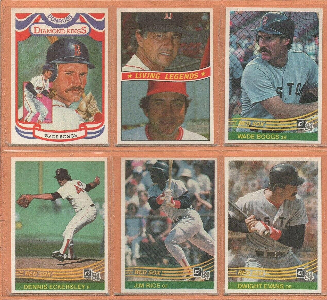 1984 Donruss Boston Red Sox Team Lot 25 Carl Yastrzemski Wade Boggs Dennis Eckersley Jim Rice !