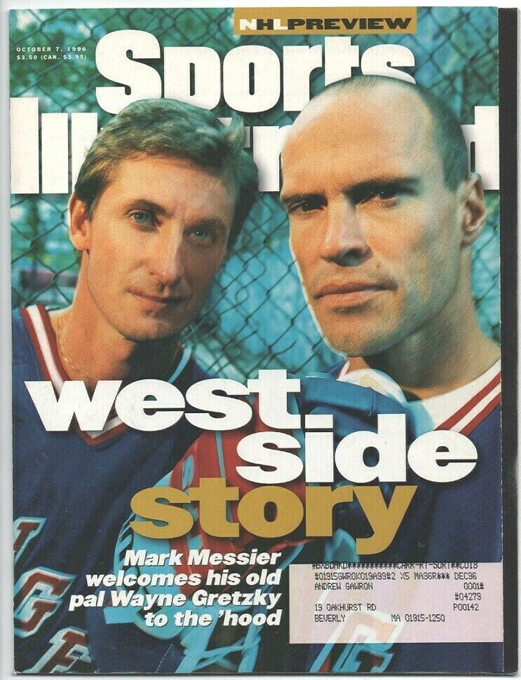 1996 Sports Illustrated NHL Preview New York Rangers Gretzky Messier Atlanta Braves Steelers !