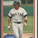 Boston Red Sox Tom Poquette 1981 Topps Baseball Card # 153 nm !