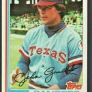 Texas Rangers Johnny Grubb 1982 Topps Baseball Card 496 nr mt  !