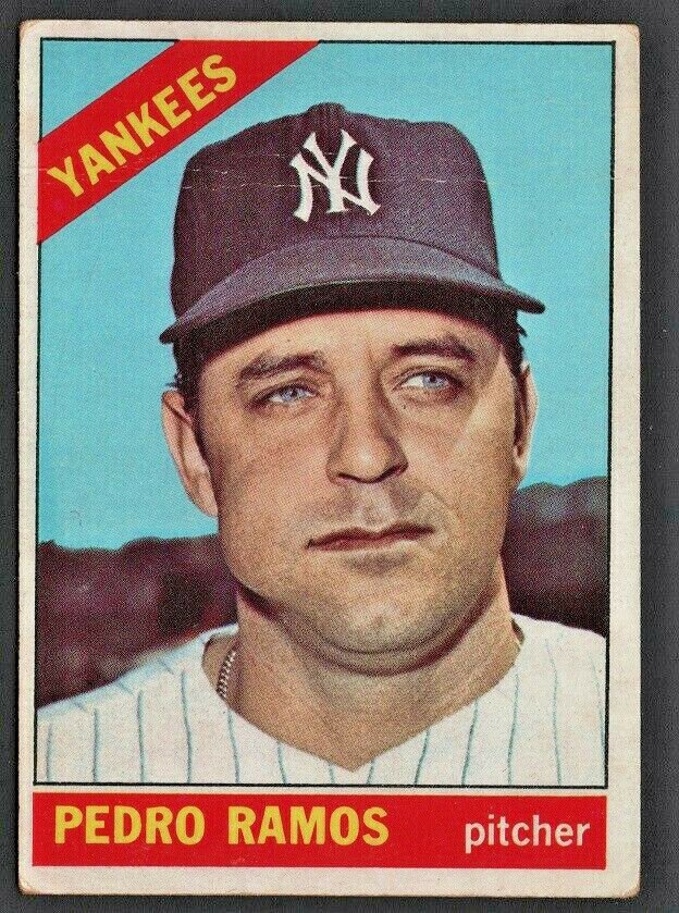 1966 Topps Baseball Card # 439 New York Yankees Pedro Ramos  !