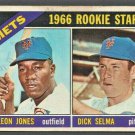 1966 Topps Baseball Card #67 New York Mets Rookie Stars Cleon Jones Dick Selma Rookie Card RC good !