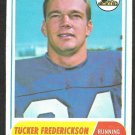 New York Giants Tucker Frederickson 1968 Topps Football Card 135 g/vg