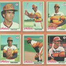 1978 Topps Houston Astros Team Lot 20 diff Cesar Cedeno Jose Cruz JR Richard Joaquin Andujar !