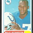 2 diff 1968 Topps Baltimore Colts Lot Willie Richardson #152 Lenny Lyles #213