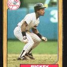New York Yankees Rickey Henderson 1987 Topps Mini Box Bottom Card #E !