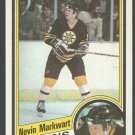 Boston Bruins Nevin Markwart Rookie Card RC 1984 Topps Hockey Card 7 nr mt