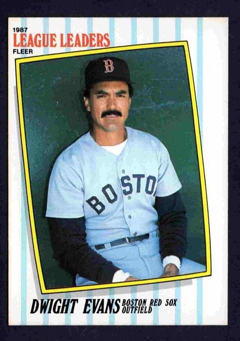 Boston Red Sox Dwight Evans 1987 Fleer League Leaders #17 nr mt !
