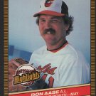 Baltimore Orioles Don Aase 1986 Donruss Highlights 12 Pitcher of the Month nm
