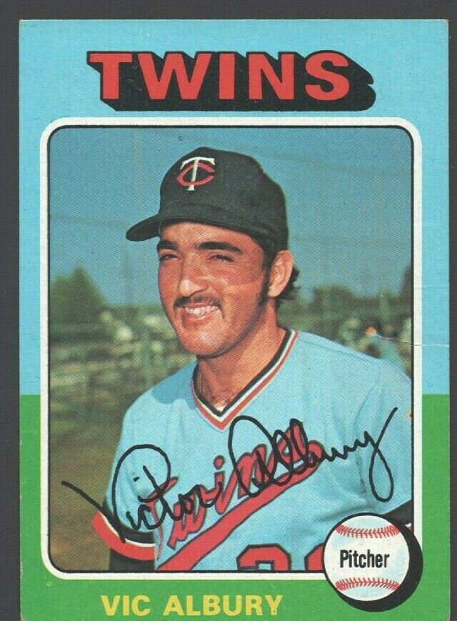 Minnesota Twins Vic Albury 1975 Topps Baseball Card #368 vg