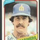 Seattle Mariners Rob Dressler 1980 Topps Baseball Card 366