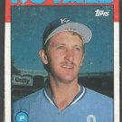 Kansas City Royals Bret Saberhagen 1986 Topps Wax Box Bottom Baseball Card #O