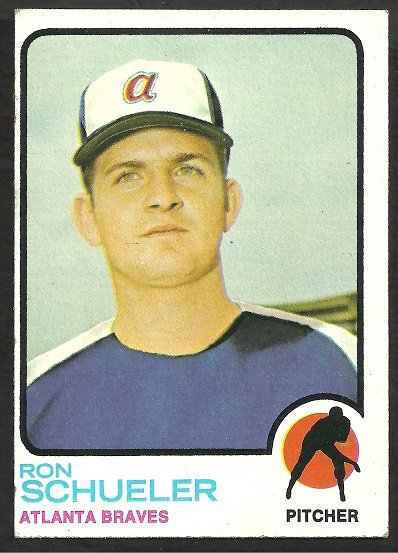 Atlanta Braves Ron Schueler Rookie Card RC 1973 Topps Baseball Card # 169 vg